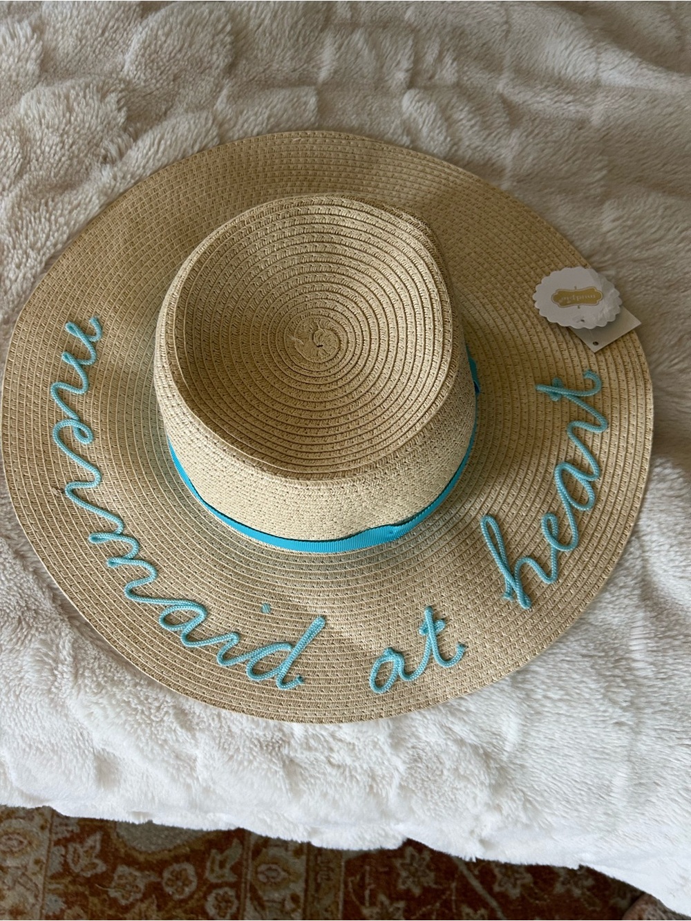Mud Pie NWT Mermaid At Heart Straw Sun Hat